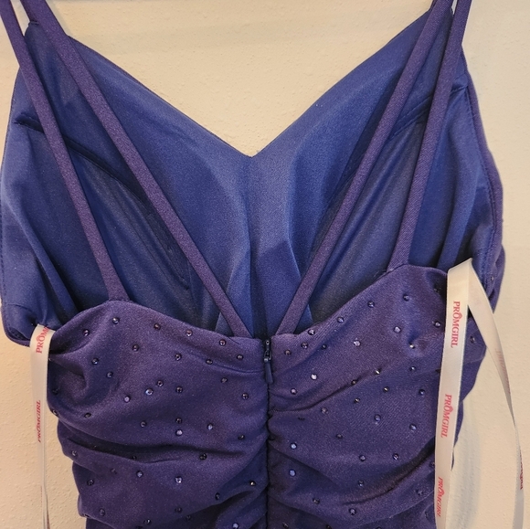 Prom Girl Brand Homecoming Dress Size XS Sapphire Blue NWT - Picture 4 of 9